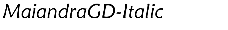 MaiandraGD-Italic