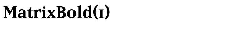 MatrixBold(1)