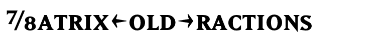 MatrixBoldFractions