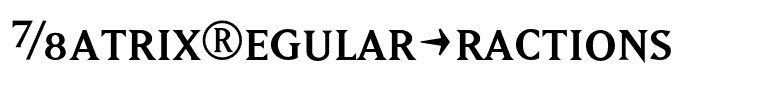 MatrixRegularFractions