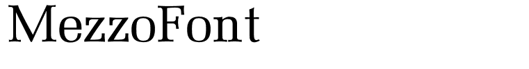 MezzoFont