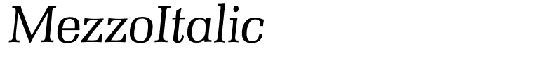 MezzoItalic