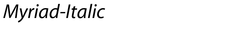 Myriad-Italic
