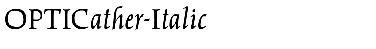 OPTICather-Italic
