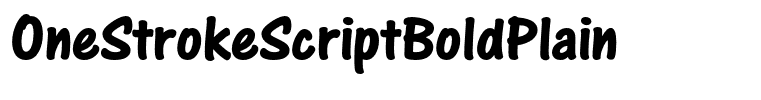 OneStrokeScriptBoldPlain