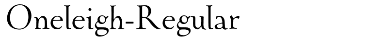 Oneleigh-Regular
