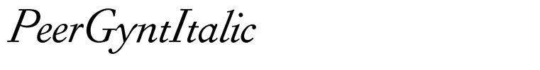 PeerGyntItalic