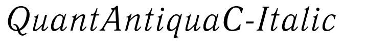 QuantAntiquaC-Italic