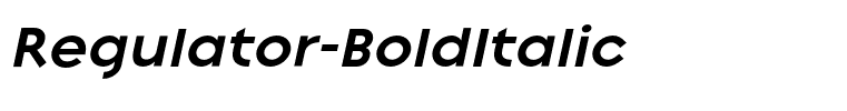 Regulator-BoldItalic