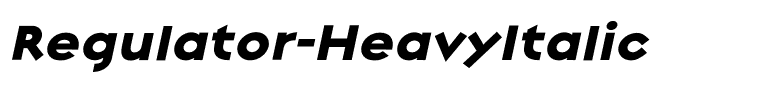 Regulator-HeavyItalic