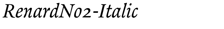 RenardNo2-Italic