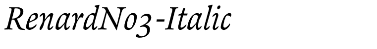 RenardNo3-Italic