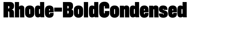 Rhode-BoldCondensed