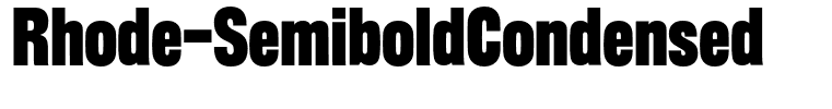 Rhode-SemiboldCondensed