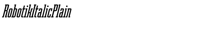 RobotikItalicPlain