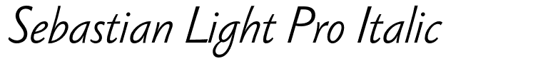 Sebastian Light Pro Italic