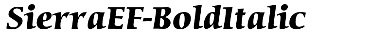 SierraEF-BoldItalic