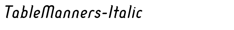 TableManners-Italic
