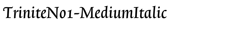 TriniteNo1-MediumItalic