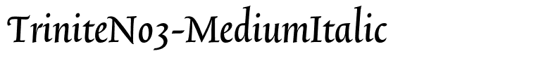 TriniteNo3-MediumItalic