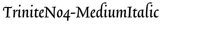 TriniteNo4-MediumItalic