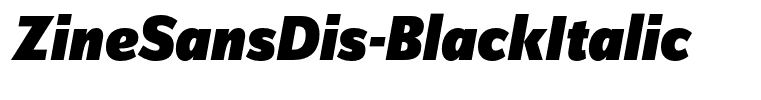 ZineSansDis-BlackItalic