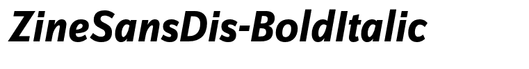 ZineSansDis-BoldItalic
