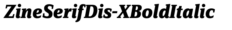 ZineSerifDis-XBoldItalic