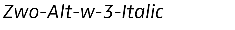 Zwo-Alt-w-3-Italic