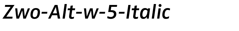 Zwo-Alt-w-5-Italic