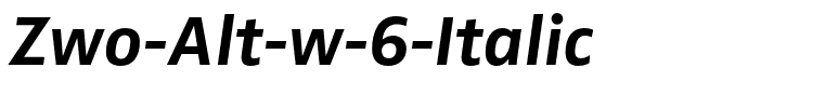 Zwo-Alt-w-6-Italic
