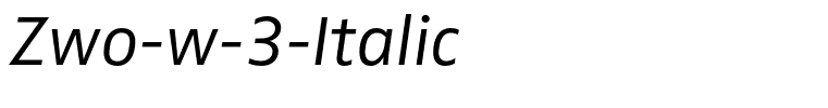 Zwo-w-3-Italic