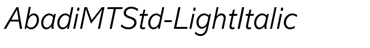 AbadiMTStd-LightItalic