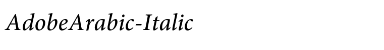 AdobeArabic-Italic