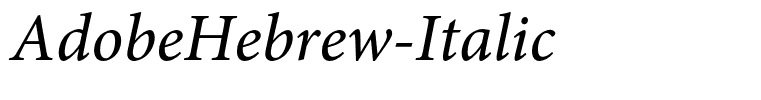 AdobeHebrew-Italic