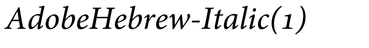 AdobeHebrew-Italic(1)