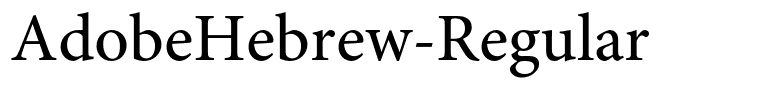 AdobeHebrew-Regular