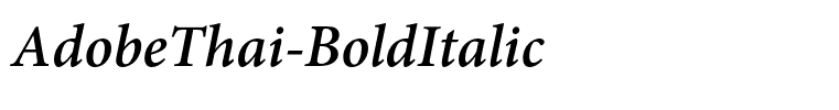 AdobeThai-BoldItalic