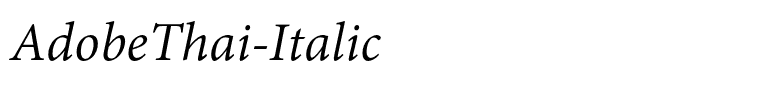 AdobeThai-Italic