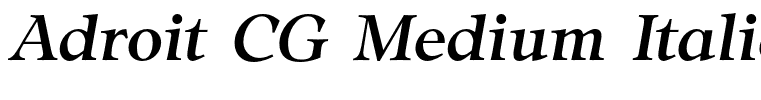 Adroit CG Medium Italic