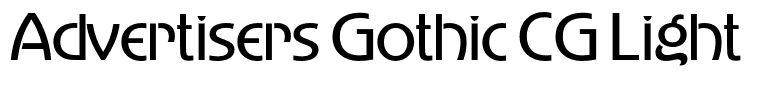 Advertisers Gothic CG Light