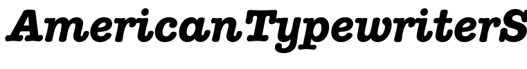AmericanTypewriterStd-BdIt
