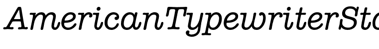 AmericanTypewriterStd-MdIt
