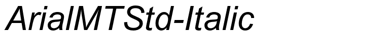ArialMTStd-Italic