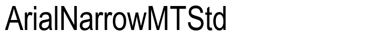 ArialNarrowMTStd