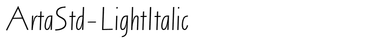 ArtaStd-LightItalic