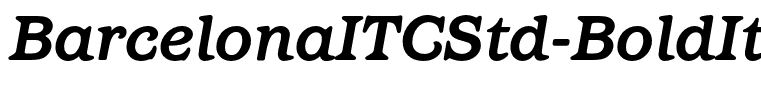 BarcelonaITCStd-BoldItalic