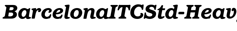 BarcelonaITCStd-HeavyItalic