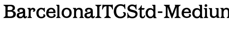 BarcelonaITCStd-Medium