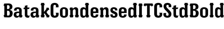 BatakCondensedITCStdBold